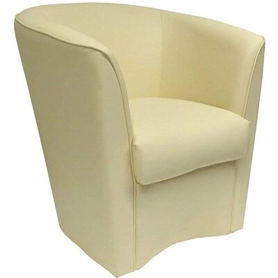 LIBEROSHOPPING Fauteuil en écopelle Beige Valentina - Publicité LIBEROSHOPPING Fauteuil en écopelle Beige Valentina - Publicité