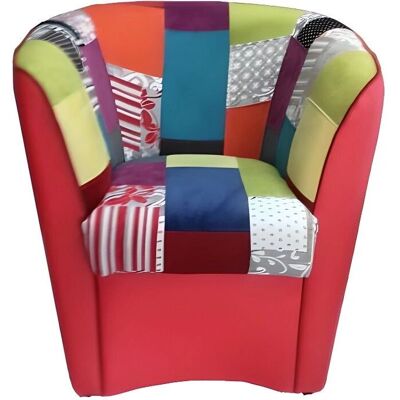 Fauteuil Patchwork Multicolore Valentina de Liberoshopping - Publicité Fauteuil Patchwork Multicolore Valentina de Liberoshopping - Publicité