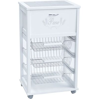 LIBEROSHOPPING - Carrello cucina portafrutta bianco - Blanc - Kitchen cart - Publicité LIBEROSHOPPING - Carrello cucina portafrutta bianco - Blanc - Kitchen cart - Publicité