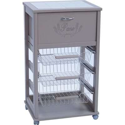 LIBEROSHOPPING - Carrello cucina portafrutta tortora - Taupe - Kitchen cart - Publicité LIBEROSHOPPING - Carrello cucina portafrutta tortora - Taupe - Kitchen cart - Publicité