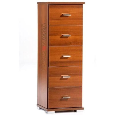 LIBEROSHOPPING Piccola cassettiera in legno 5 cassetti Noce LIBEROSHOPPING Piccola cassettiera in legno 5 cassetti Noce