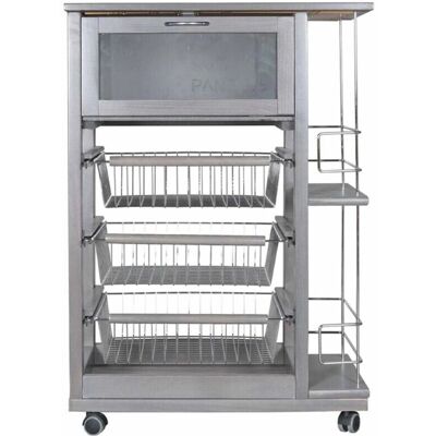 LIBEROSHOPPING Chariot de cuisine avec porte-bouteilles et plateau en céramique - Trolley de Cuisine - Publicité LIBEROSHOPPING Chariot de cuisine avec porte-bouteilles et plateau en céramique - Trolley de Cuisine - Publicité
