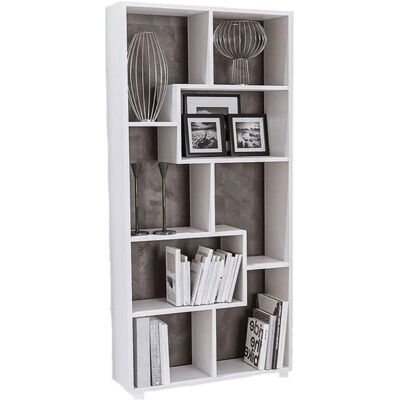 LIBEROSHOPPING - Zig Zag - Bianco - 74x156x25 - Bookcase LIBEROSHOPPING - Zig Zag - Bianco - 74x156x25 - Bookcase