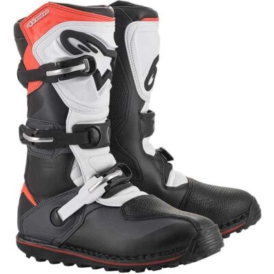 Alpinestars Tech T Botas de Motocicleta - Negro Blanco Rojo - Botas de Motocicleta Alpinestars Tech T Botas de Motocicleta - Negro Blanco Rojo - Botas de Motocicleta