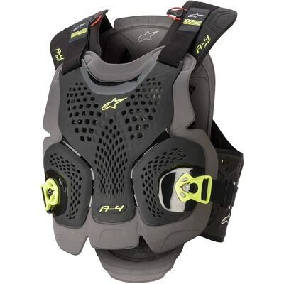 Alpinestars A-4 Max Protettore Torace Nero / Antracite / Giallo Fluo - Protettore Torace Alpinestars A-4 Max Protettore Torace Nero / Antracite / Giallo Fluo - Protettore Torace