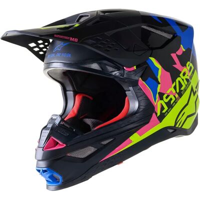 Casco Motocross Alpinestars Supertech M8 Echo - Nero Blu Taglia L Casco Motocross Alpinestars Supertech M8 Echo - Nero Blu Taglia L