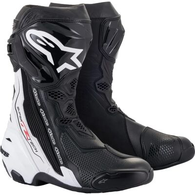 Botas de motocicleta Alpinestars Supertech-R - Negro/Blanco Botas de motocicleta Alpinestars Supertech-R - Negro/Blanco