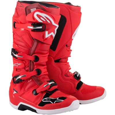 Alpinestars - Tech 7 - Rosso - 42 - Stivali da Motocross Alpinestars - Tech 7 - Rosso - 42 - Stivali da Motocross
