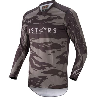 Koszulka Motocross Alpinestars Racer Tactical - Czarny Szary - M Koszulka Motocross Alpinestars Racer Tactical - Czarny Szary - M