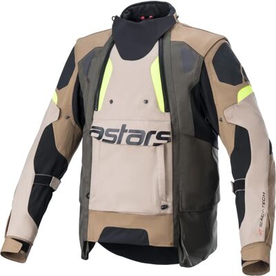 Giacca Alpinestars Halo Drystar - Khaki Scuro/Sabbia/Giallo Fluo Giacca Alpinestars Halo Drystar - Khaki Scuro/Sabbia/Giallo Fluo