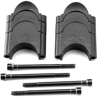 Deda Elementi Parabolica/Fastblack 2 Riser Kit - Hauteur Ajustable - Support de Guidon de Vélo - Publicité Deda Elementi Parabolica/Fastblack 2 Riser Kit - Hauteur Ajustable - Support de Guidon de Vélo - Publicité