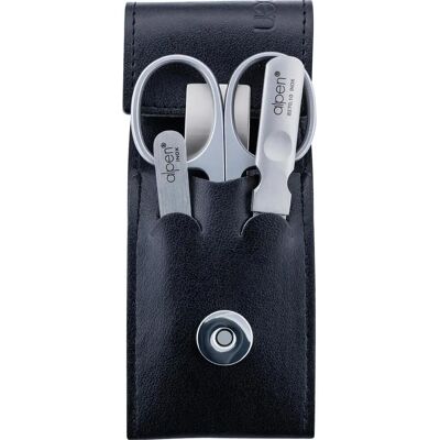ALPEN - Nagelpflegegerät 3-tlg rostfrei - Schwarzes Etui - Maniküre-Set ALPEN - Nagelpflegegerät 3-tlg rostfrei - Schwarzes Etui - Maniküre-Set