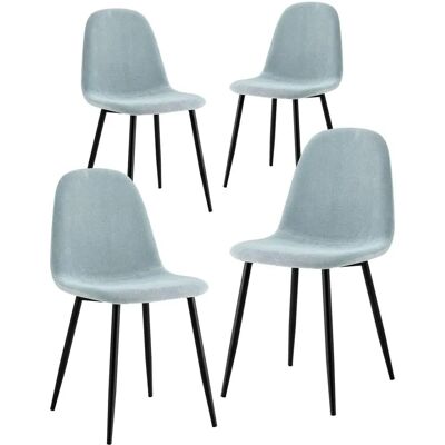 WE HOME Set di 4 Sedie di Design Blu - Set di Sedie WE HOME Set di 4 Sedie di Design Blu - Set di Sedie