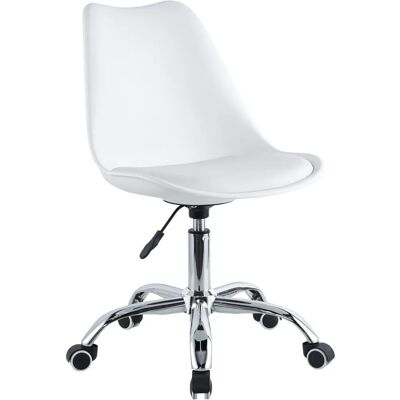 Sedia da ufficio bianca May - Design ergonomico regolabile Sedia da ufficio bianca May - Design ergonomico regolabile