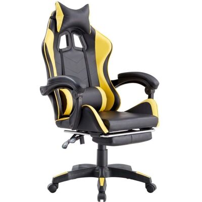 Sedia da Gaming Gialla e Nera di We Home - Reclinabile Ergonomica con Poggiapiedi Sedia da Gaming Gialla e Nera di We Home - Reclinabile Ergonomica con Poggiapiedi