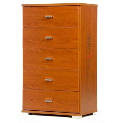 LIBEROSHOPPING Cassettiera 5 cassetti 53x33cm Ciliegio - Commode - Publicité LIBEROSHOPPING Cassettiera 5 cassetti 53x33cm Ciliegio - Commode - Publicité