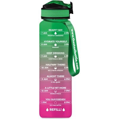 The Steel Bottle - Motivationsborraccia 1L Tritan - Grün, Pink The Steel Bottle - Motivationsborraccia 1L Tritan - Grün, Pink