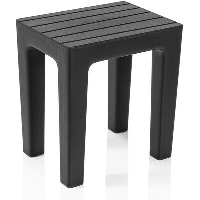 INBAGNO - Lello sgabello multiuso - nero effetto legno - stool INBAGNO - Lello sgabello multiuso - nero effetto legno - stool