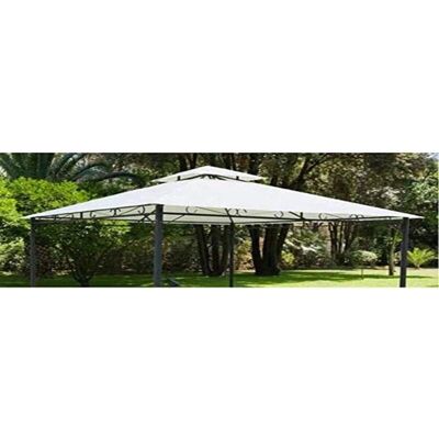 MEGASHOPITALIA-Top Telo di Copertura per Gazebo Ricambio 3x3mt Beige con Airvent MEGASHOPITALIA-Top Telo di Copertura per Gazebo Ricambio 3x3mt Beige con Airvent