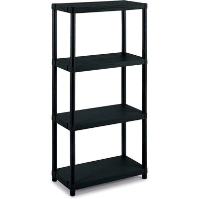 MEGASHOPITALIA - Scaffale 4R Resina - Nero - Resina - Shelf MEGASHOPITALIA - Scaffale 4R Resina - Nero - Resina - Shelf