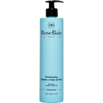 Shampoing Ricin Kératine Rose Baie - 500ml - Publicité Shampoing Ricin Kératine Rose Baie - 500ml - Publicité