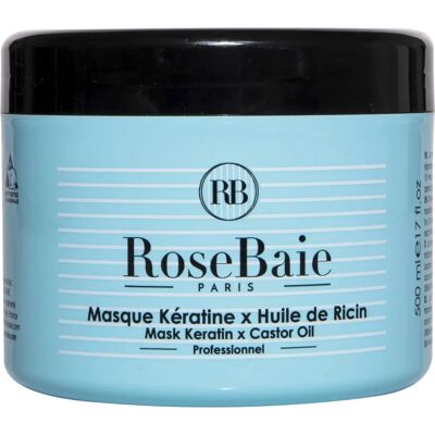 Masque Kératine et Ricin Rose Baie - Hydratant et Fortifiant - Publicité Masque Kératine et Ricin Rose Baie - Hydratant et Fortifiant - Publicité