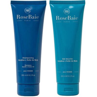 Shampoing à la kératine et huile de ricin Rose Baie - Soins capillaires - Publicité Shampoing à la kératine et huile de ricin Rose Baie - Soins capillaires - Publicité