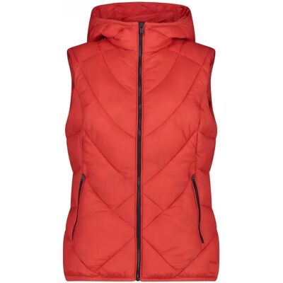 Cmp Gilet Femme Rouge Fix Hood - Gilet Cmp Gilet Femme Rouge Fix Hood - Gilet