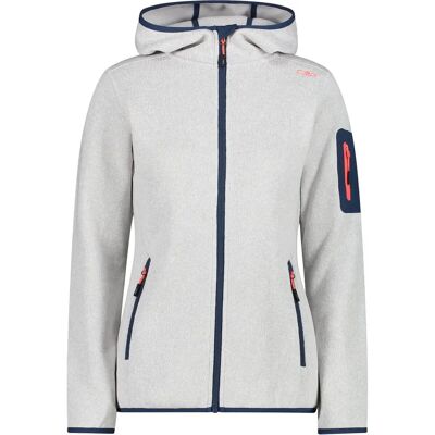 CMP D46 Weiße Fleecejacke mit Kapuze CMP D46 Weiße Fleecejacke mit Kapuze