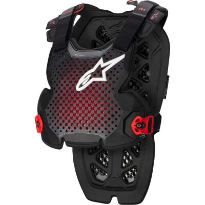 Protector torácico Alpinestars A-1 Pro - Nivel 1 CE/UKCA, Antracita, Negro, Rojo, Ligero Protector torácico Alpinestars A-1 Pro - Nivel 1 CE/UKCA, Antracita, Negro, Rojo, Ligero