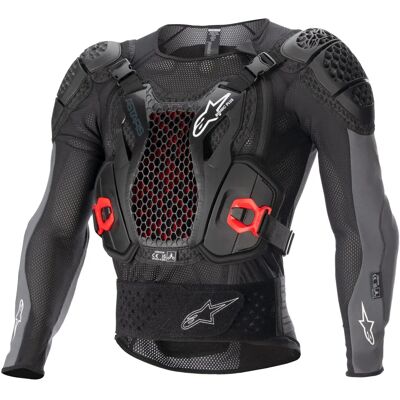 Chaqueta protectora de motocicleta Alpinestars Bionic Plus V2 - Nivel 2, Negro, Rojo Chaqueta protectora de motocicleta Alpinestars Bionic Plus V2 - Nivel 2, Negro, Rojo