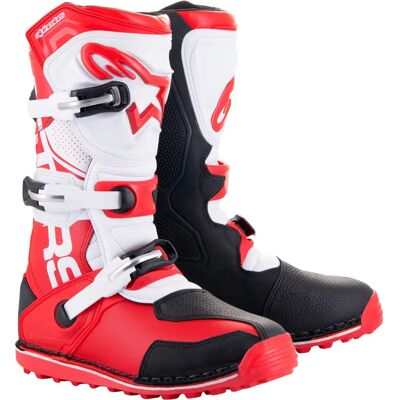 Botas de Moto Alpinestars Tech T - Blanco Rojo - Botas de Moto Botas de Moto Alpinestars Tech T - Blanco Rojo - Botas de Moto