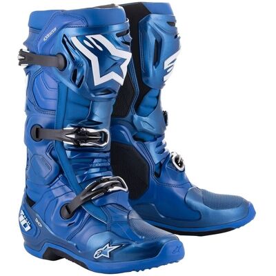 Stivali da Motocross Alpinestars Tech 10 Blu/Nero - Motocross Stivali da Motocross Alpinestars Tech 10 Blu/Nero - Motocross