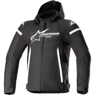 Giacca motociclistica impermeabile Zaca di Alpinestars - Nero e Bianco Giacca motociclistica impermeabile Zaca di Alpinestars - Nero e Bianco