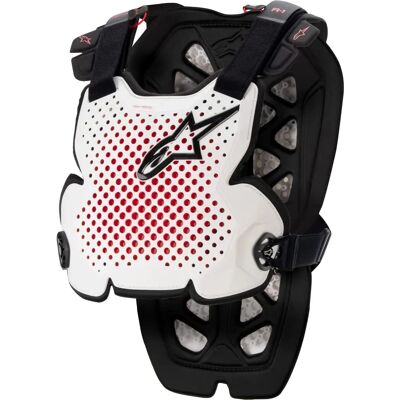 Protector torácico Alpinestars A-1 Pro Blanco / Negro / Rojo Nivel 1 CE Protector torácico Alpinestars A-1 Pro Blanco / Negro / Rojo Nivel 1 CE