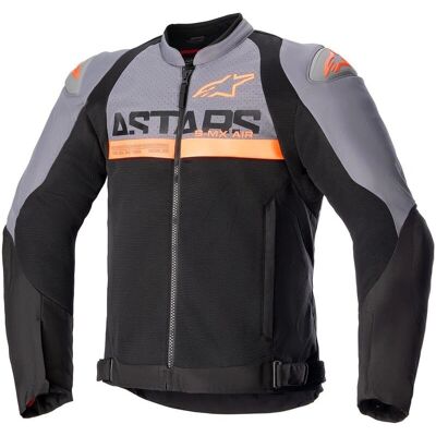 Veste textile perforée Alpinestars SMX Air pour moto - Noir Gris Orange - Unisexe - Publicité Veste textile perforée Alpinestars SMX Air pour moto - Noir Gris Orange - Unisexe - Publicité