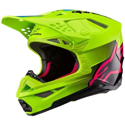 Casco Alpinestars Supertech M10 S24 - Unite giallo fluo/nero/rosa lucido Casco Alpinestars Supertech M10 S24 - Unite giallo fluo/nero/rosa lucido