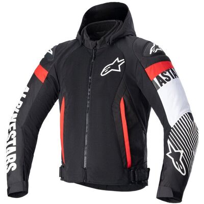 Giacca Tessile Zaca Air di Alpinestars - Nero Bianco Rosso - Tipo Moto Giacca Tessile Zaca Air di Alpinestars - Nero Bianco Rosso - Tipo Moto