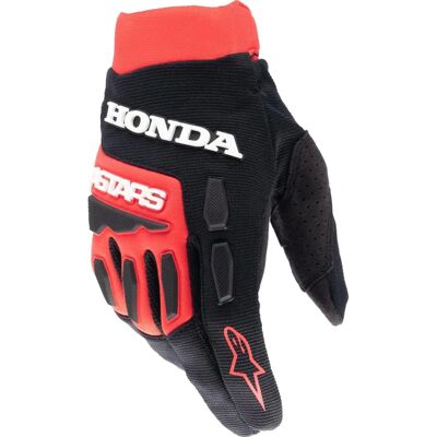Guantes de Motocross Alpinestars Full Bore Honda - Rojo Negro - XL Guantes de Motocross Alpinestars Full Bore Honda - Rojo Negro - XL