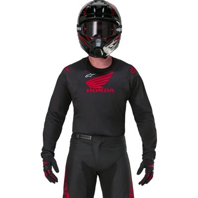 Maglietta da motocross Alpinestars Honda Racer Iconic - Nero-Rosso - 2XL Maglietta da motocross Alpinestars Honda Racer Iconic - Nero-Rosso - 2XL