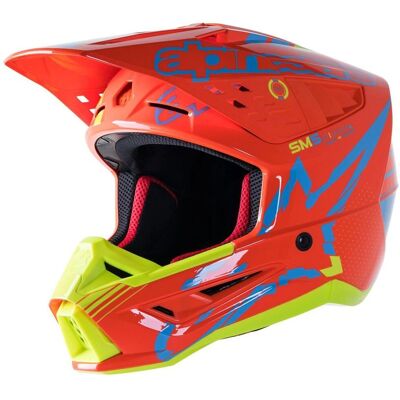 Casco S-M5 Action 2 Arancione Fluo/ Ciano / Giallo Fluo - Casco Casco S-M5 Action 2 Arancione Fluo/ Ciano / Giallo Fluo - Casco