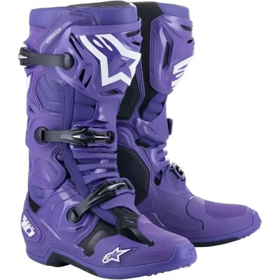 Botas Tech 10 de Alpinestars - Púrpura / Negro - Botas de Motocross Botas Tech 10 de Alpinestars - Púrpura / Negro - Botas de Motocross
