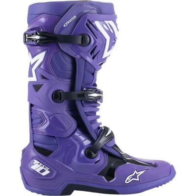 Botas Alpinestars Tech 10 - Violeta / Negro - Botas de Motocross de Rendimiento Botas Alpinestars Tech 10 - Violeta / Negro - Botas de Motocross de Rendimiento