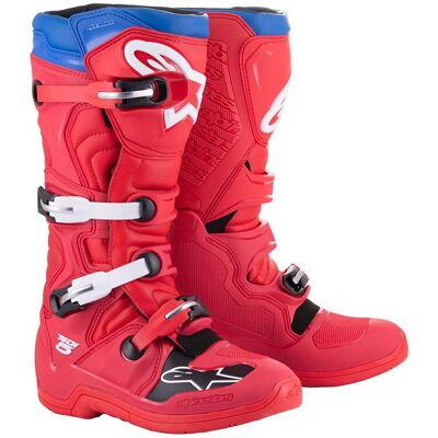 Botas Tech 5 de Alpinestars - Rojo / Azul - Botas Botas Tech 5 de Alpinestars - Rojo / Azul - Botas
