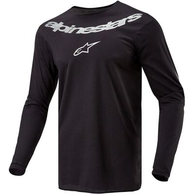 Maglia Moto Cross Enduro Alpinestars FLUID GRAPHITE - Argent - XL - Publicité Maglia Moto Cross Enduro Alpinestars FLUID GRAPHITE - Argent - XL - Publicité
