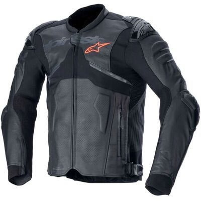 Alpinestars Atem V5 Motorradlederjacke - Schwarz - 50 Alpinestars Atem V5 Motorradlederjacke - Schwarz - 50