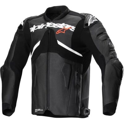Giacca in Pelle Atem V5 di Alpinestars - Nero Bianco Giacca in Pelle Atem V5 di Alpinestars - Nero Bianco
