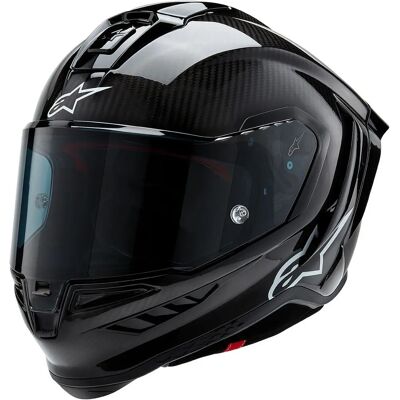 Casco Alpinestars Supertech R10 Sólido Negro Carbono - Casco de moto Casco Alpinestars Supertech R10 Sólido Negro Carbono - Casco de moto
