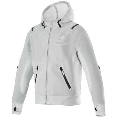 Felpa con cappuccio Moflow Air Tech di Alpinestars - Grigio, Modello, Flusso d'aria massimo Felpa con cappuccio Moflow Air Tech di Alpinestars - Grigio, Modello, Flusso d'aria massimo