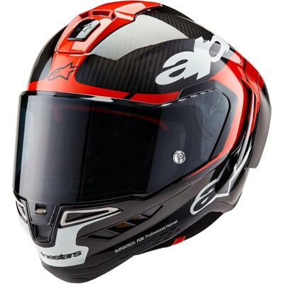Alpinestars Supertech R10 Carbon Helmet - Black/White/Red - Motorcycle Alpinestars Supertech R10 Carbon Helmet - Black/White/Red - Motorcycle